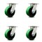 Service Caster 5 Inch Kingpinless Green Poly on Steel Wheel Swivel Top Plate Caster, 4PK SCC-KP30S520-PUR-GB-4 - alternate 1